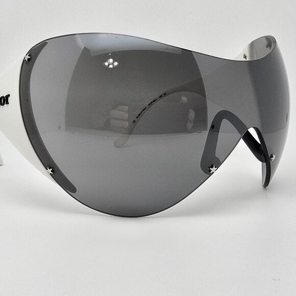 Christian Dior Ski 1 9A5 White Frame Grey Lens Sunglasses w/ Case Italy 141mm - Picture 8 of 12